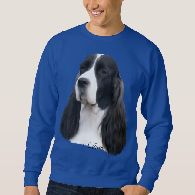 Engelsk Springer Spaniel Långärmad Tröja (Framsida)