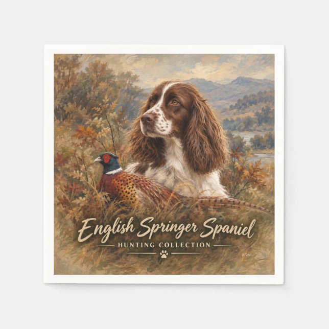Engelsk Springer Spaniel  Pappersservett (Framsidan)