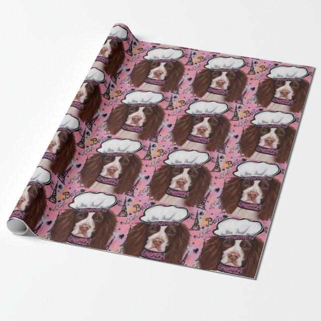 Engelsk Springer Spaniel    Presentpapper (Utrullad)