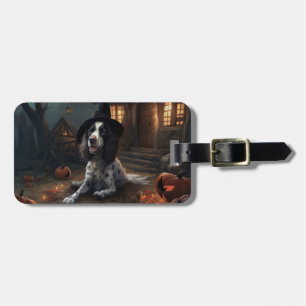 Engelsk Springer Spaniel Pumpa Halloween Skräck Bagagebricka
