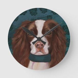 Engelsk Springer Spaniel Rund Klocka