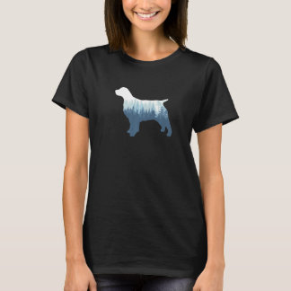 Engelsk Springer Spaniel Silhuett Hund Utomhus Na T Shirt