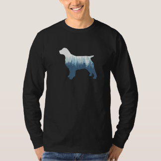 Engelsk Springer Spaniel Silhuett Hund Utomhus Na T Shirt