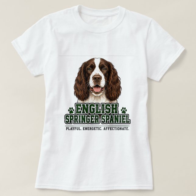 🐾 Engelsk Springer Spaniel Stolthet 🐾 T Shirt (Design framsida)