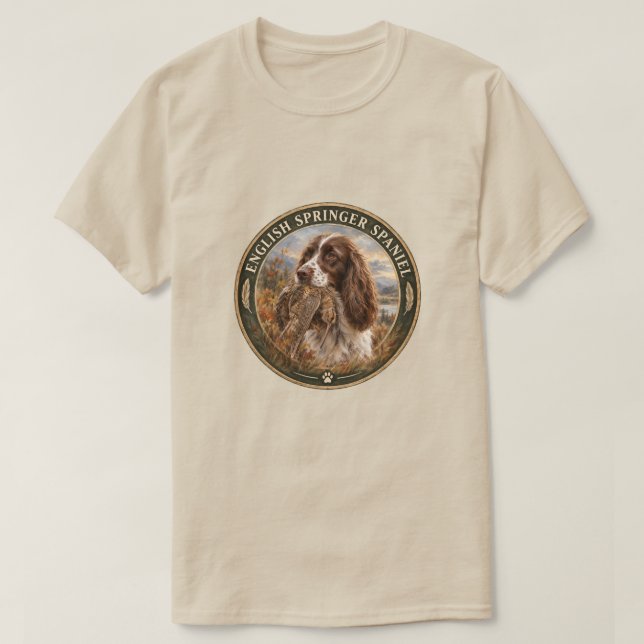 Engelsk Springer Spaniel  T Shirt (Design framsida)