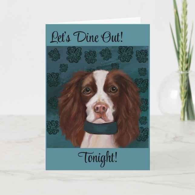 Engelsk Springer Spaniel Tack Kort (Framsida)