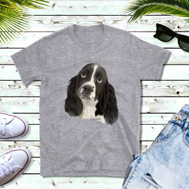 Engelsk Springer Spaniel Valp Tee Shirt (Skapare uppladdad)