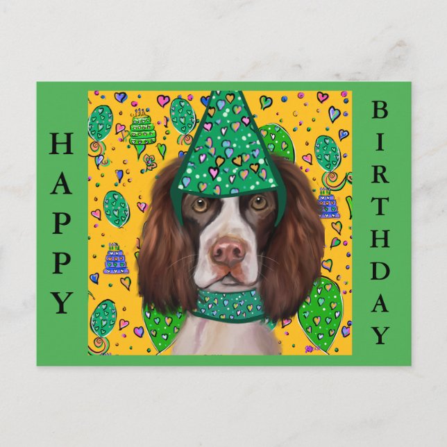 Engelsk Springer Spaniel  Vykort (Framsida)