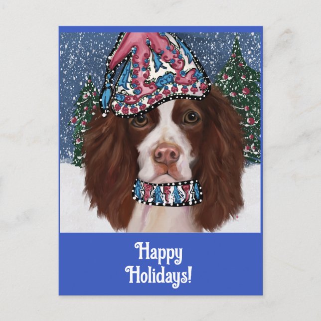 ENGELSK SPRINGER SPANIEL        VYKORT (Framsida)