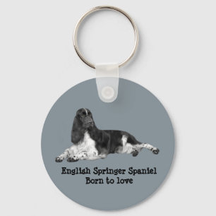 Engelsk Springer-spanjor-nyckelkedja Nyckelring