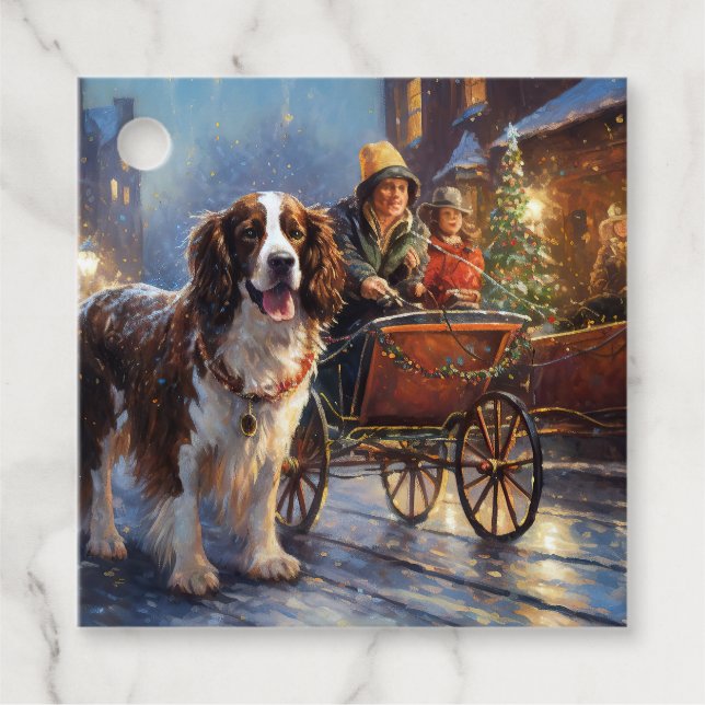 Engelsk Springer-spanska julsäsongen Gåvor Etiketter (Framsida)