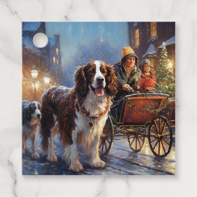 Engelsk Springer-spanska julsäsongen Gåvor Etiketter (Framsida)