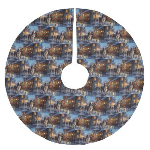 Engelsk Springer-spanska julsäsongen Julgransmatta Borstad Polyester