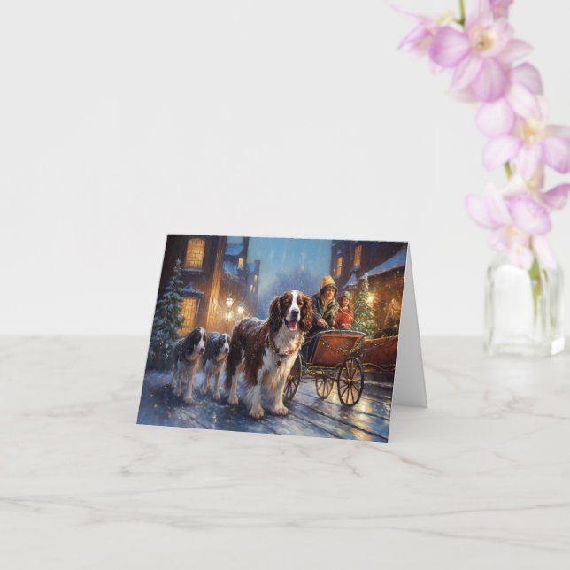 Engelsk Springer-spanska julsäsongen Kort (Orkide)