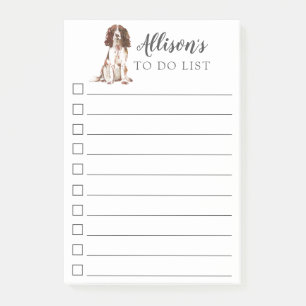 Engelsk Springer Spanska Personligen To Do List Post-it Block
