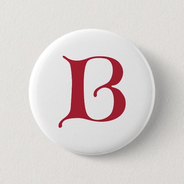 Engelsk text Gothic Monogram brev B Knapp (Framsida)