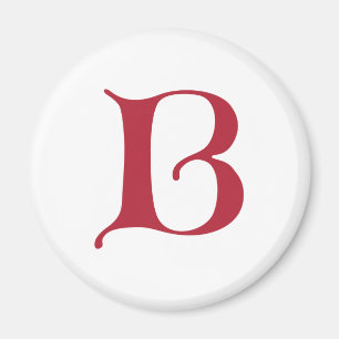 Engelsk text Gothic Monogram brev B Magnet