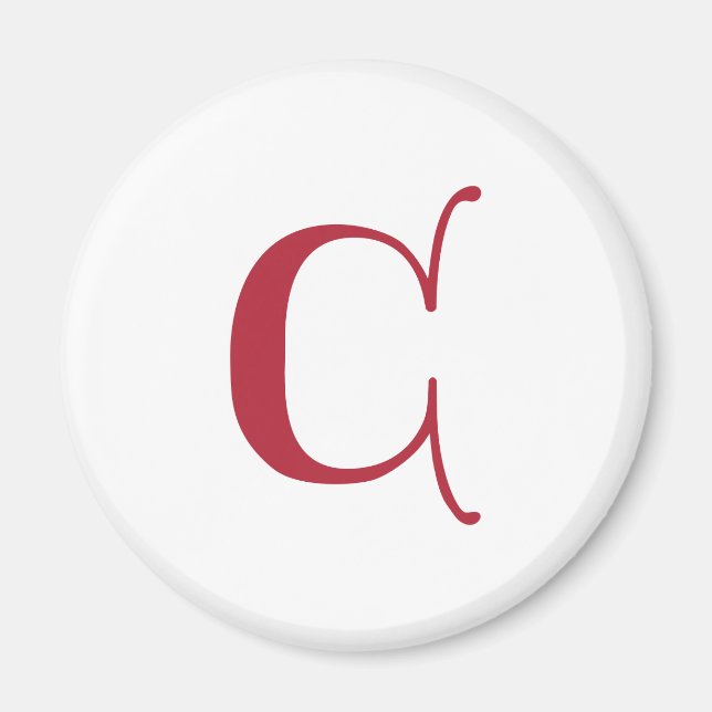 Engelsk text Gothic Monogram brev C Magnet (Framsidan)