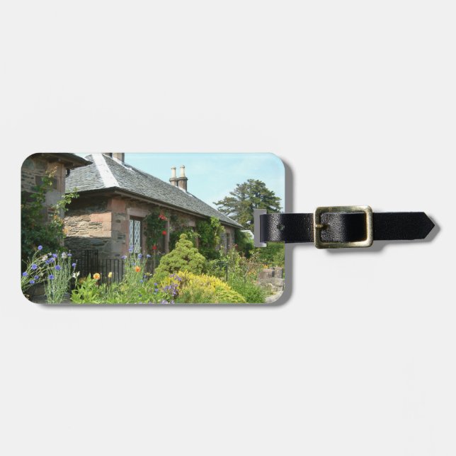 Engelsk text II med Blomsterträdgård Fotografi Bagagebricka (Horisontell Framsida)