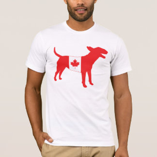 Engelsk tjurTerrier/kanadensisk flaggautslagsplats T-shirt