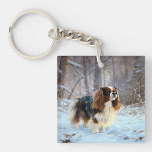 Engelsk Toy Spaniel Låt Det Snöa Jul