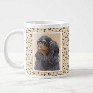 Engelsk Toy Spaniel Målning Original Djur Konst Jumbo Mugg