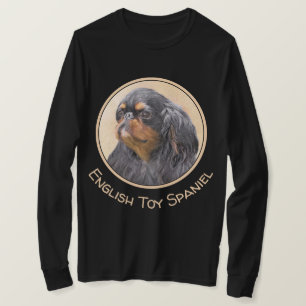 Engelsk Toy Spaniel Målning Original Djur Konst T Shirt