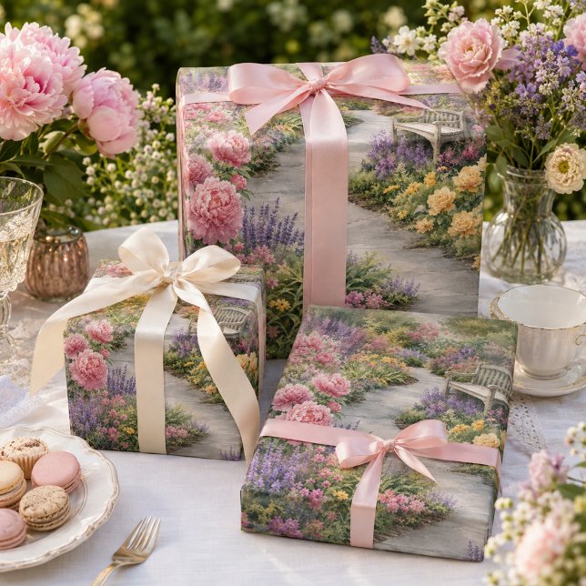Engelsk trädgårdsblomma  presentpapper (Skapare uppladdad)