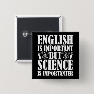 Engelsk viktig men science Funny Teacher säger Knapp