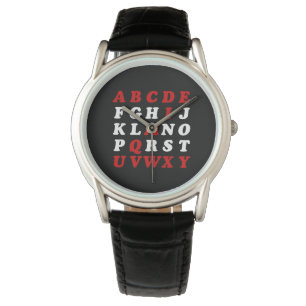Engelska alfabet armbandsur