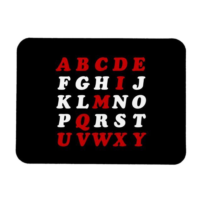 Engelska alfabet magnet (Horisontell)