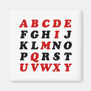 Engelska alfabet magnet
