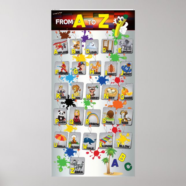 Engelska alfabet poster Utbildning (Framsidan)