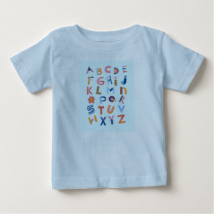 Engelska alfabetbarn t-shirt