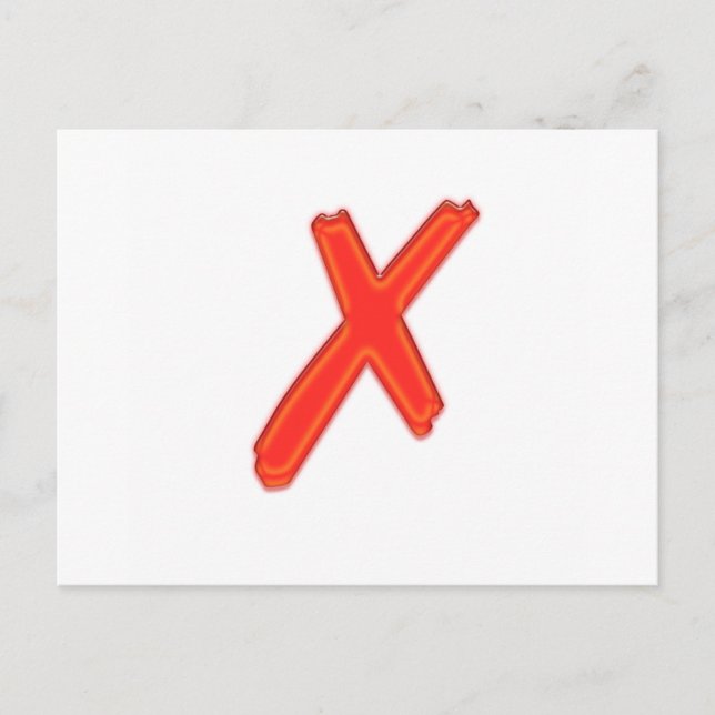 Engelska American Brev ’X’ Vykort (Framsida)