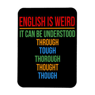 Engelska är Konstig Language Teacher Grammar Stud Magnet