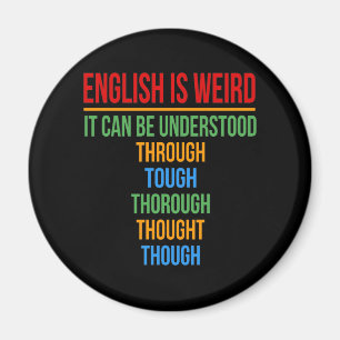 Engelska är Konstig Language Teacher Grammar Stud Magnet