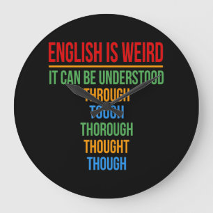 Engelska är Konstig Language Teacher Grammar Stud Stor Klocka
