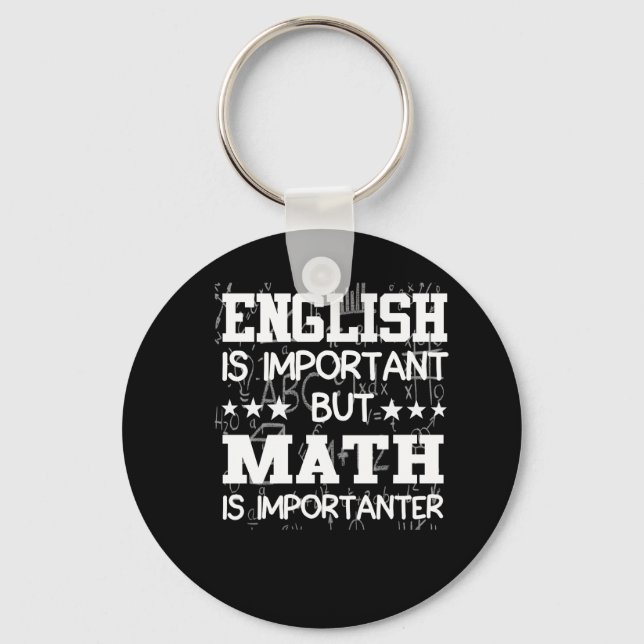 Engelska är viktig matematik är viktig nyckelring (Framsida)