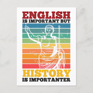 Engelska är viktigt, men historien är viktig vykort