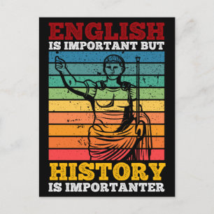 Engelska är viktigt, men historien är viktig vykort