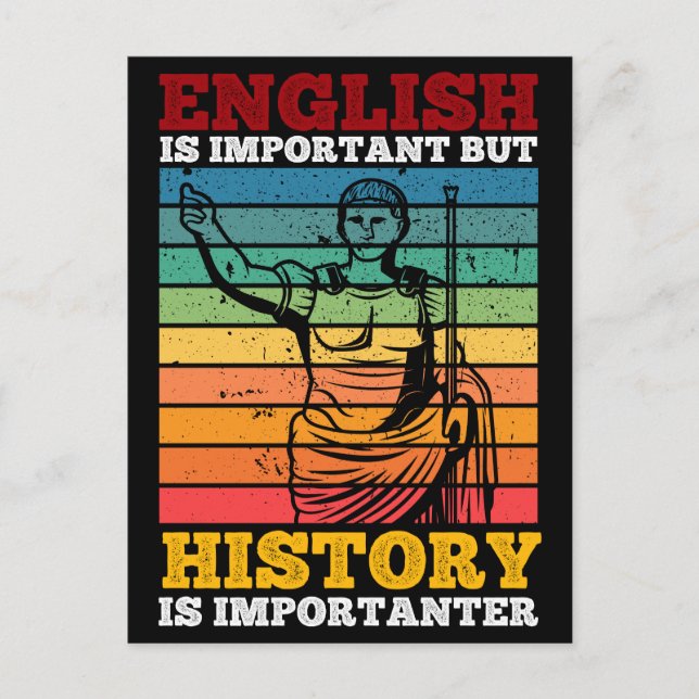 Engelska är viktigt, men historien är viktig vykort (Framsida)