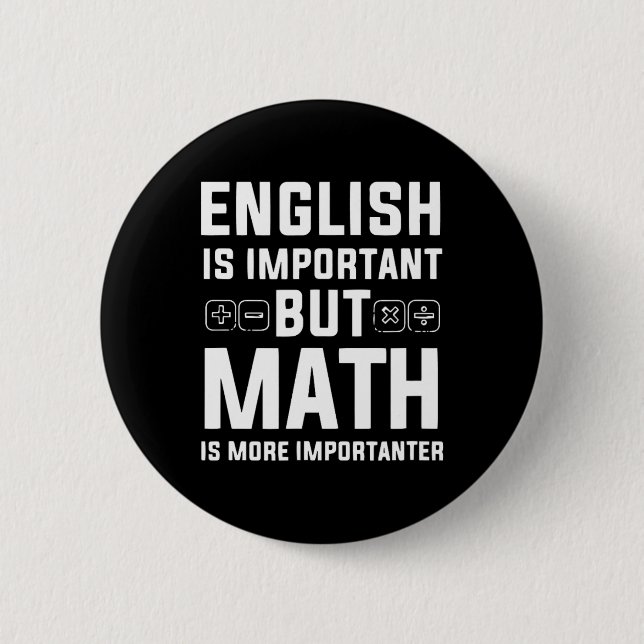 Engelska är viktigt, men matematik är viktigare knapp (Framsida)