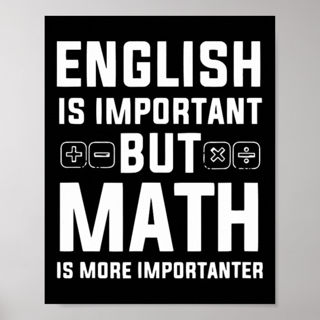Engelska är viktigt, men matematik är viktigare poster (Framsidan)
