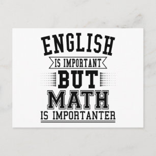 Engelska Är Viktigt Men Matematik Är Viktigare Skä Vykort
