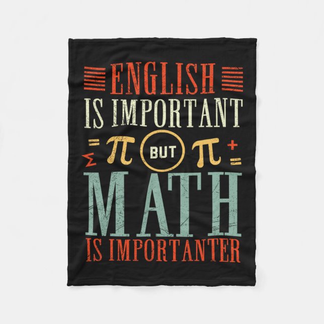 Engelska är viktigt, men Math är betydelsefull för Fleecefilt (Framsidan)