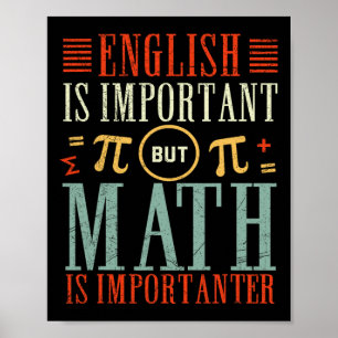 Engelska är viktigt, men Math är betydelsefull för Poster