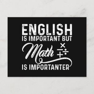 Engelska är viktigt, men Math är Importanter Pun Vykort