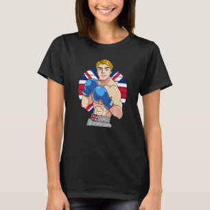 Engelska Boxer United Kingdom Flagga UK Storbritan T Shirt