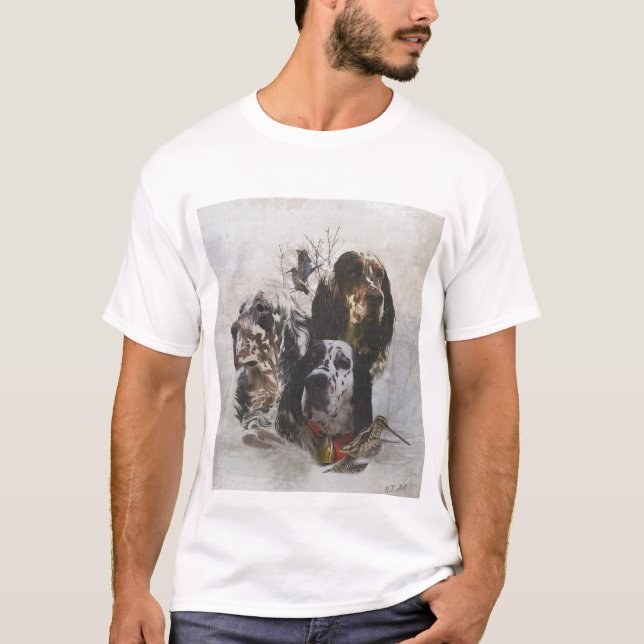 Engelska brev, jakt på träkuster t shirt (Framsida)